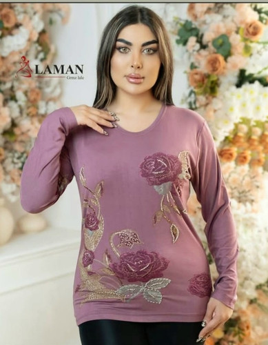 بلوز لامان ترک .نگین دست دوز .سایز ۲و ۳