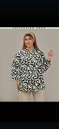 شومیز اطلس .شش طرح سفید و مشکی میکس.ساز ۴۰ تا ۴۸