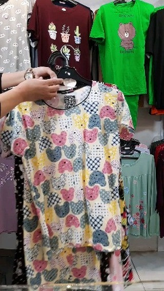 تیشرت و شلوارک زیر زانو زنانه پنبه نانو فری سایز تا ۴۸ برود دنیز