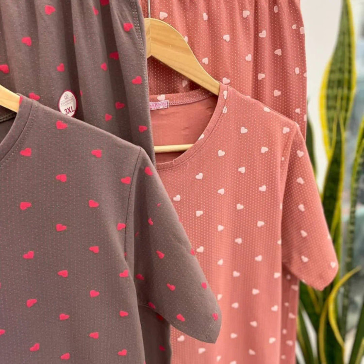 تیشرت و شلوار زنانه پنبه سوپر دو رنگ قواره بزرگ ۳و۴و۵ بهار پوش