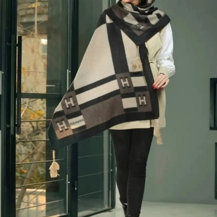 شال موهر زنانه ایرانی منگوله دار