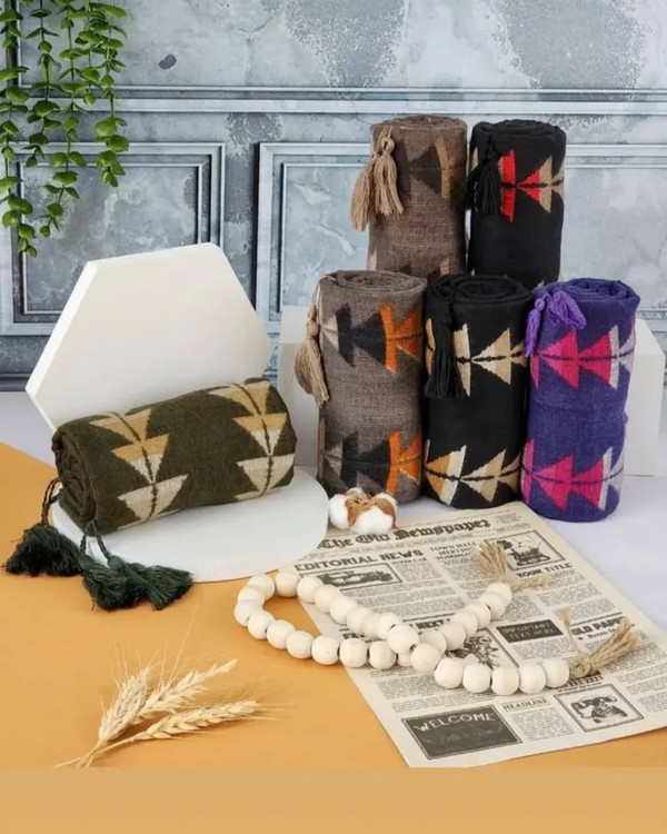 شال دخترانه موهر فقط بنفش