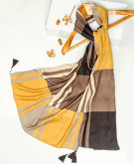 شال دخترانه موهر ایرانی عرض۷۵ طول ۲متر فقط فقط نخودی یشمی