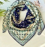 روسری زنانه سیا اسکارف دور دست دوز عرض ۱۴۰