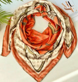 روسری زنانه سیا اسکارف دور دست دوز عرض ۱۴۰