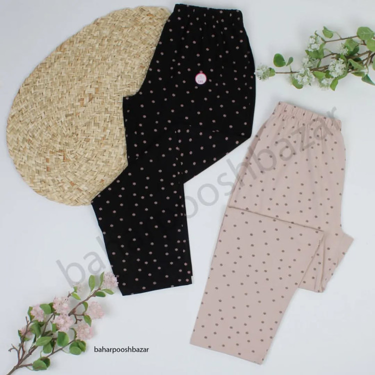 شلوار زنانه پنبه سوپر پنبه بدون ابرفت بهار پوش