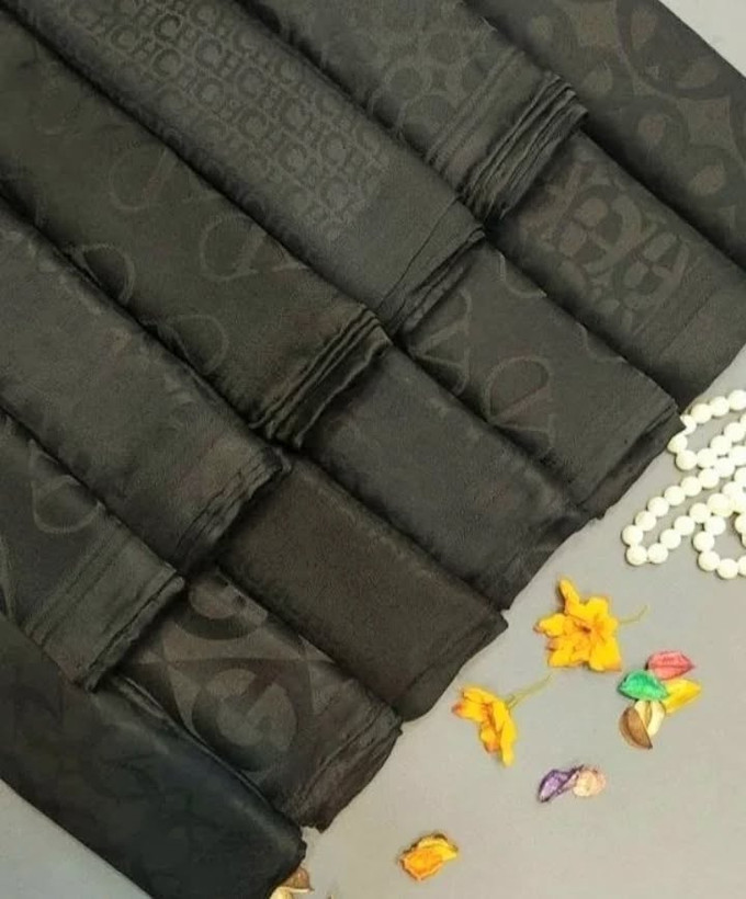 روسری دخترانه ژاکارد دور دست دوز عرض ۱۴۰
