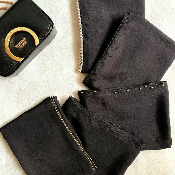 شال دخترانه نخ اسلپ مرواریدی