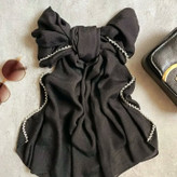 شال دخترانه نخ اسلپ مرواریدی