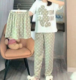 ست سه تیکه دخترانه گیاهی