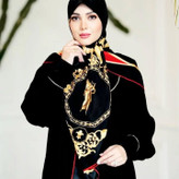 روسری زمانه نخ ابریشم دور دست دوز عرض ۱۴۰