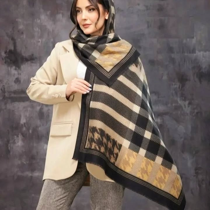شال دخترانه موهر ایرانی عرض ۷۵ طول ۲متر