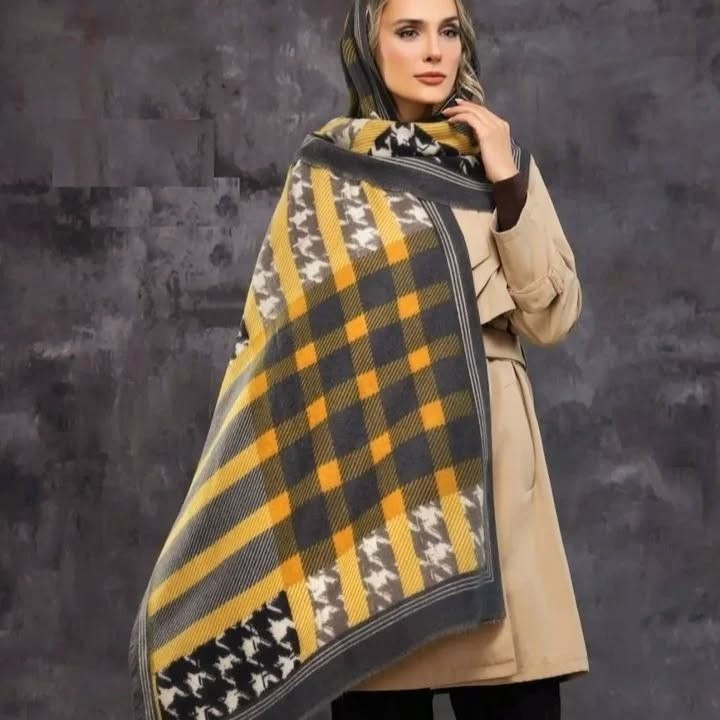 شال دخترانه موهر ایرانی عرض ۷۵ طول ۲متر