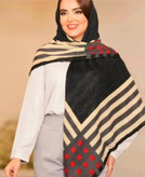روسری زنانه نخی دور دست دوز