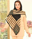 روسری زنانه نخی دور دست دوز