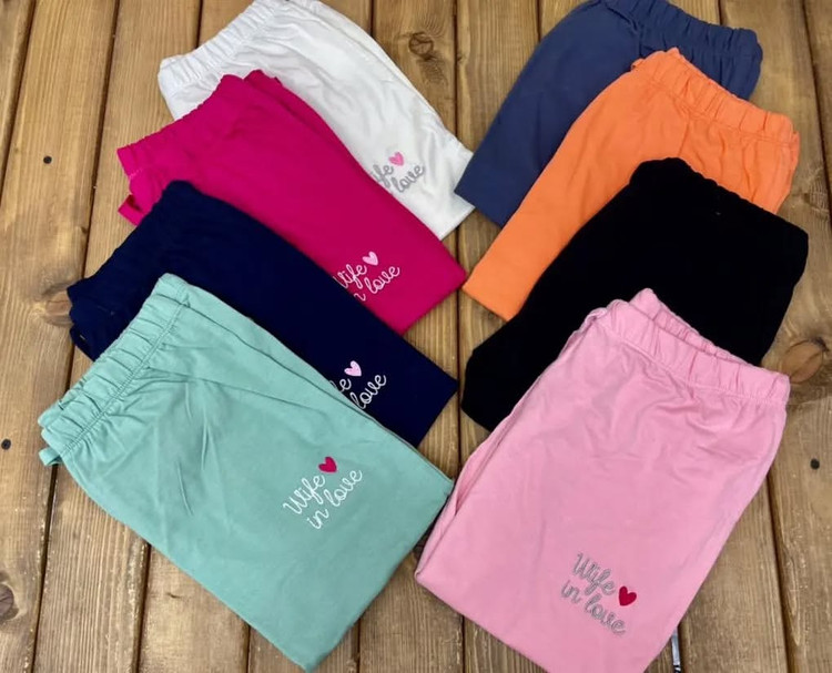 شلوارک دخترانه پنبه سوپر گلدوزی بهار پوش صورتی کمرنگ