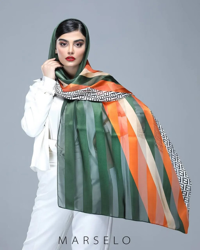 شال دخترانه ابریشم وارداتی