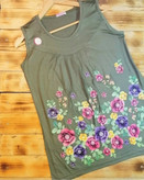 تاپ زنانه چین دار ویسکوز نخ