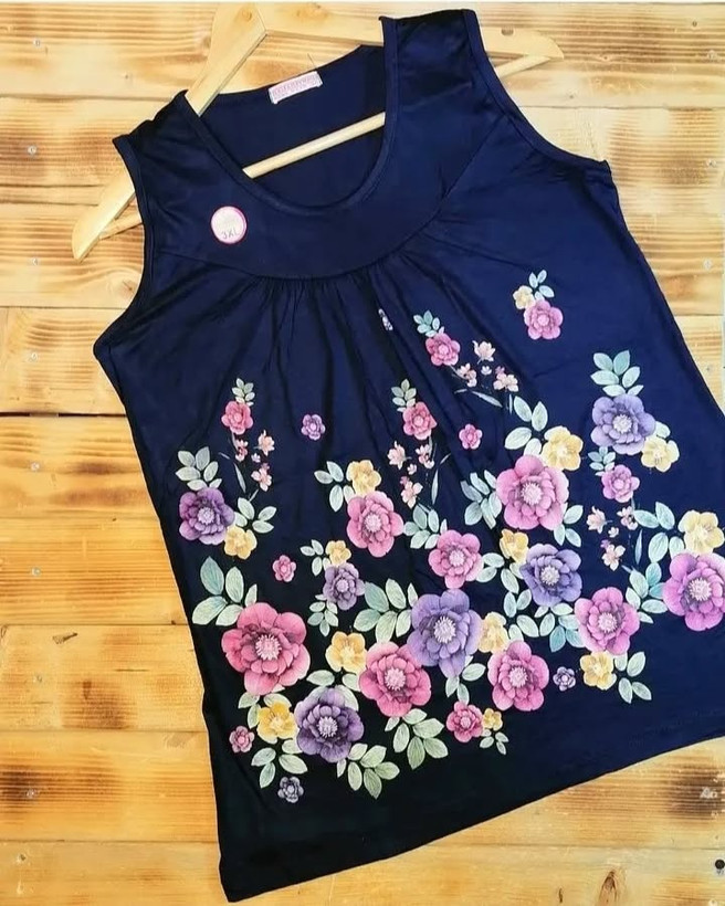 تاپ زنانه چین دار ویسکوز نخ