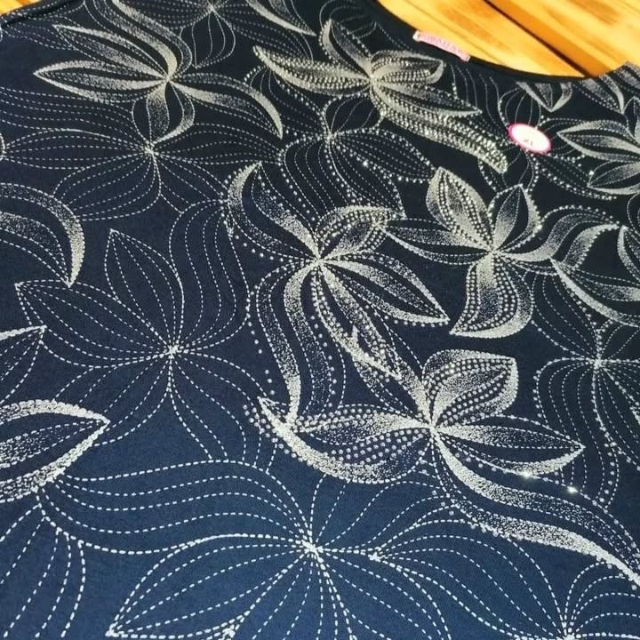 تاپ نگینی دخترانه ویسکوز نخ ۱۰۰٪بدون ریزش بهار پوش سایز لارج یدونه سبز فرمی