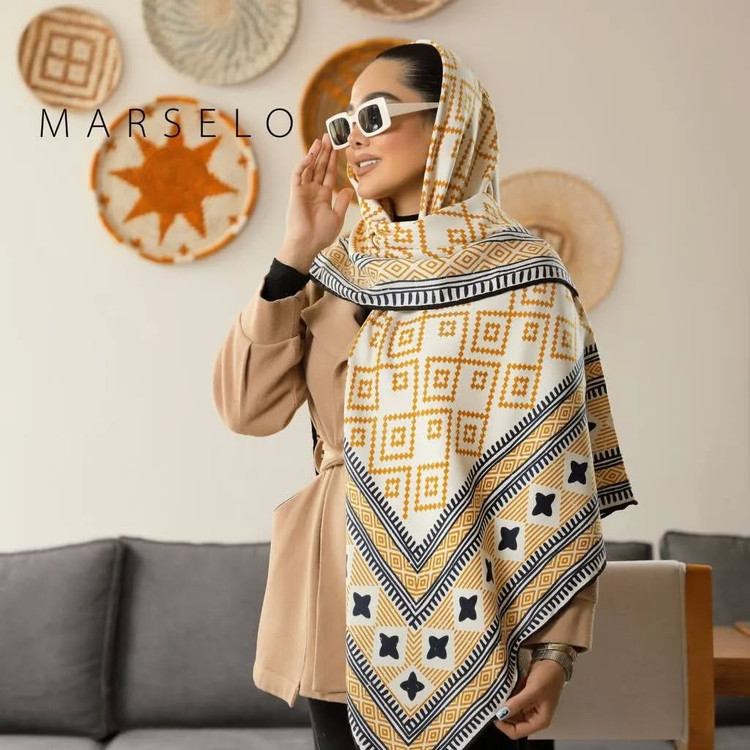 روسری زنانه کشمیر گرم بالا عرض ۱۴۰