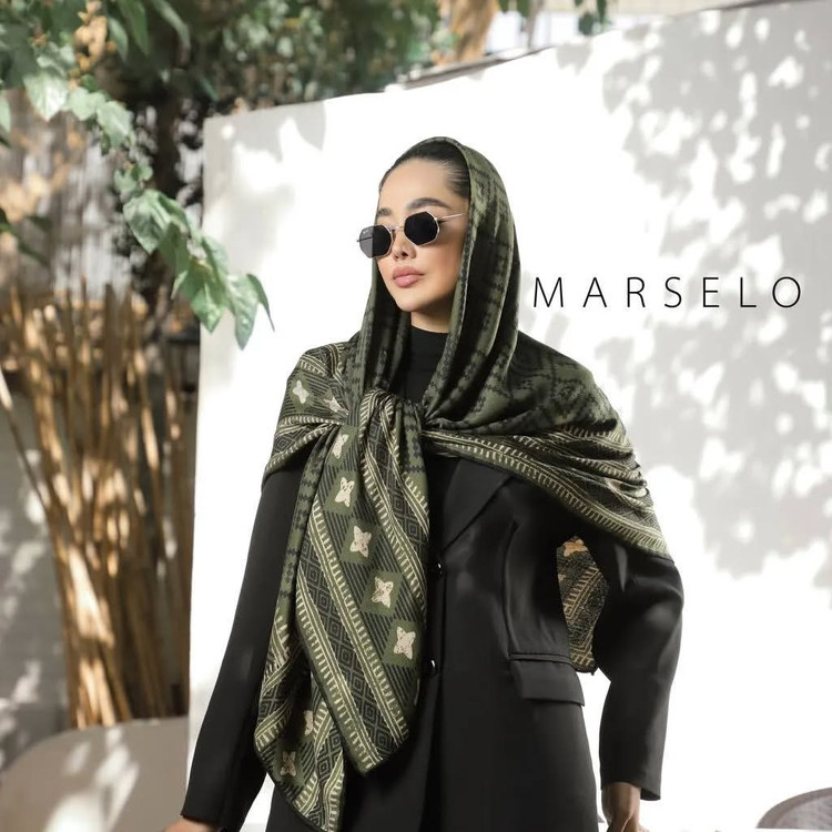روسری زنانه کشمیر گرم بالا عرض ۱۴۰