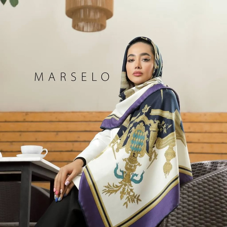 روسری زنانه کشمیر گرم بالا عرض ۱۴۰