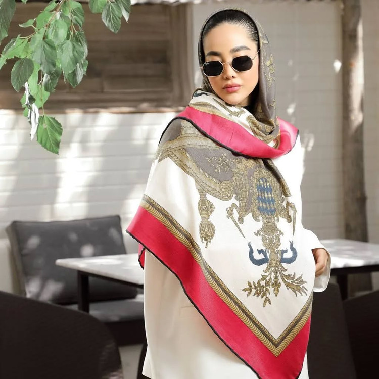 روسری زنانه کشمیر گرم بالا عرض ۱۴۰