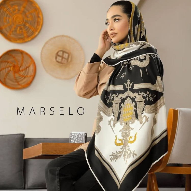 روسری زنانه کشمیر گرم بالا عرض ۱۴۰