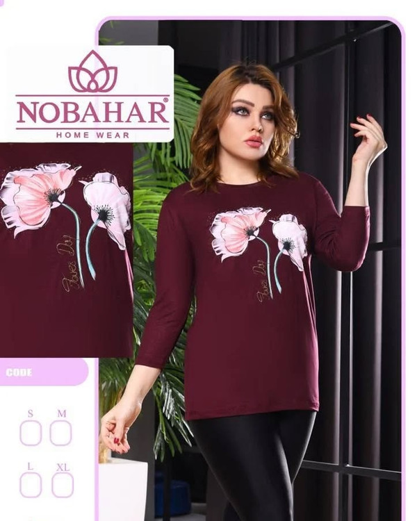 بلوز زنانه استین سه رب ویسکوز نخ ۱۰۰٪