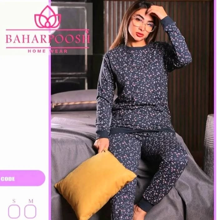 ست بلوز و شلوار دخترانه دورس سه نخ بهار پوش