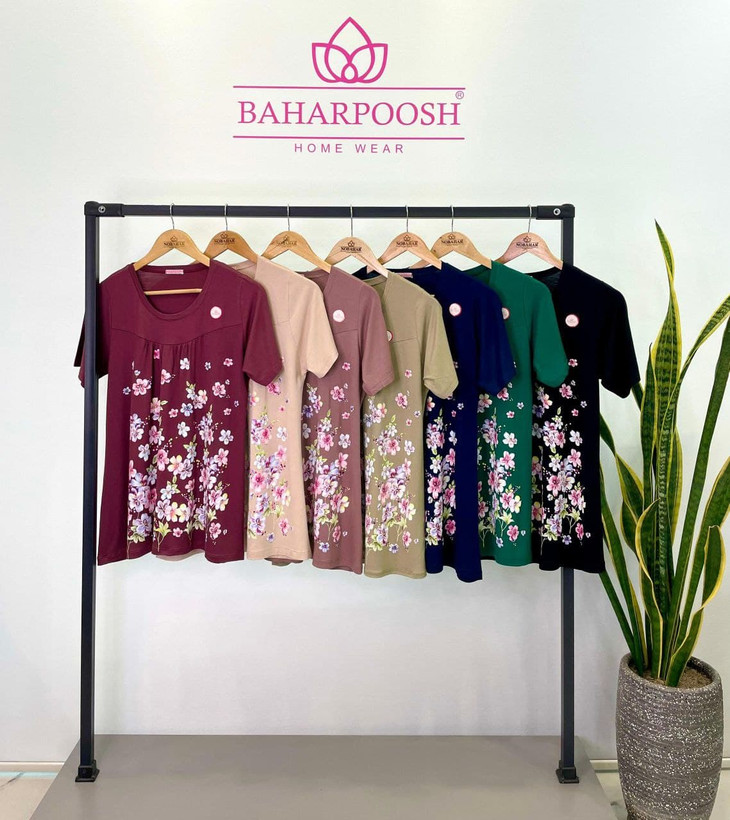 بلوز دخترانه آستین سه رب ویسکوز نخ ۱۰۰٪بهار پوش