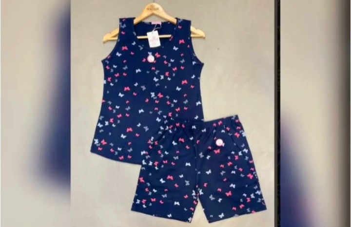 تاپ و شورتک دخترانه پنبه سوپر بهار پوش تک رنگ سایز ایکس