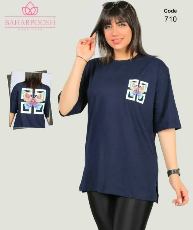 تیشرت لانگ پنبه سوپر بهار پوش فقط سفید