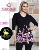 آستین سه رب دخترانه مدل یقه چین دار ویسکوز نخ ۱۰۰٪بهار پوش
