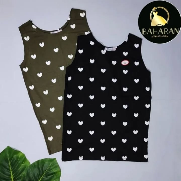 تاپ دخترانه مدل طرح قلب ویسکوز نخ ۱۰۰٪بهارپوش