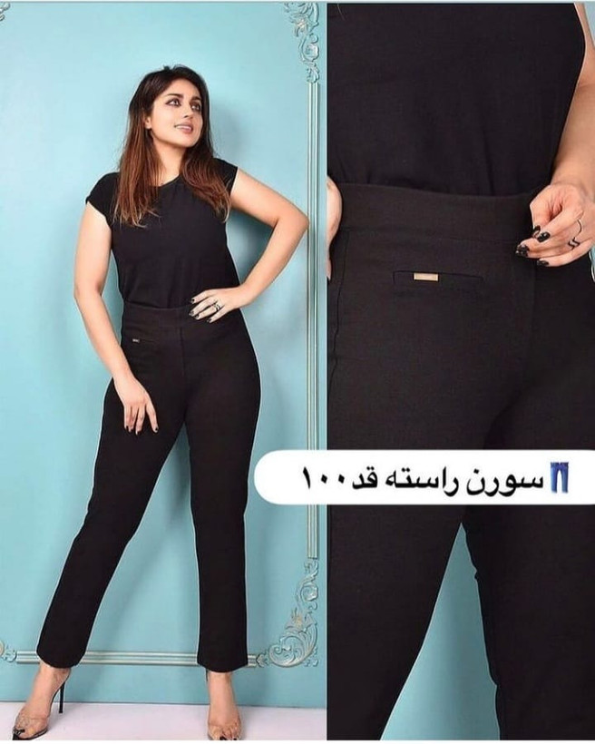 شلوار دخترانه مدل کمر کش سورت قد ۱۰۰راسته ۴۶ و ۴۸