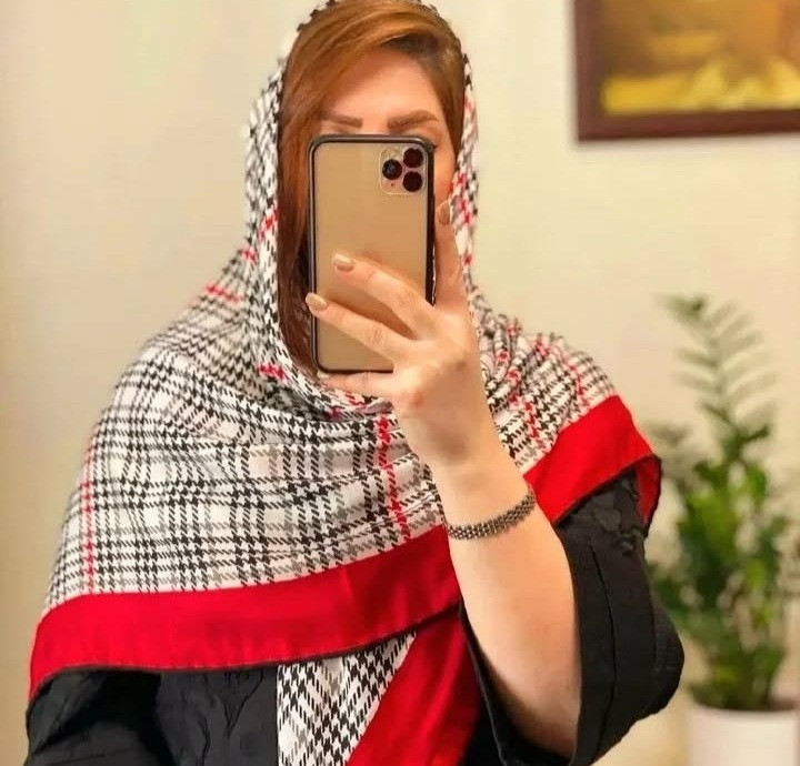 روسری دخترانه چهارخونه نخ عرض ۱۴۰ دور دست دوز