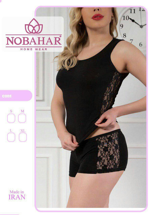 تاپ و شورتک دخترانه مدل دانتل دار ویسکوز نخ ۱۰۰٪بهار پوش