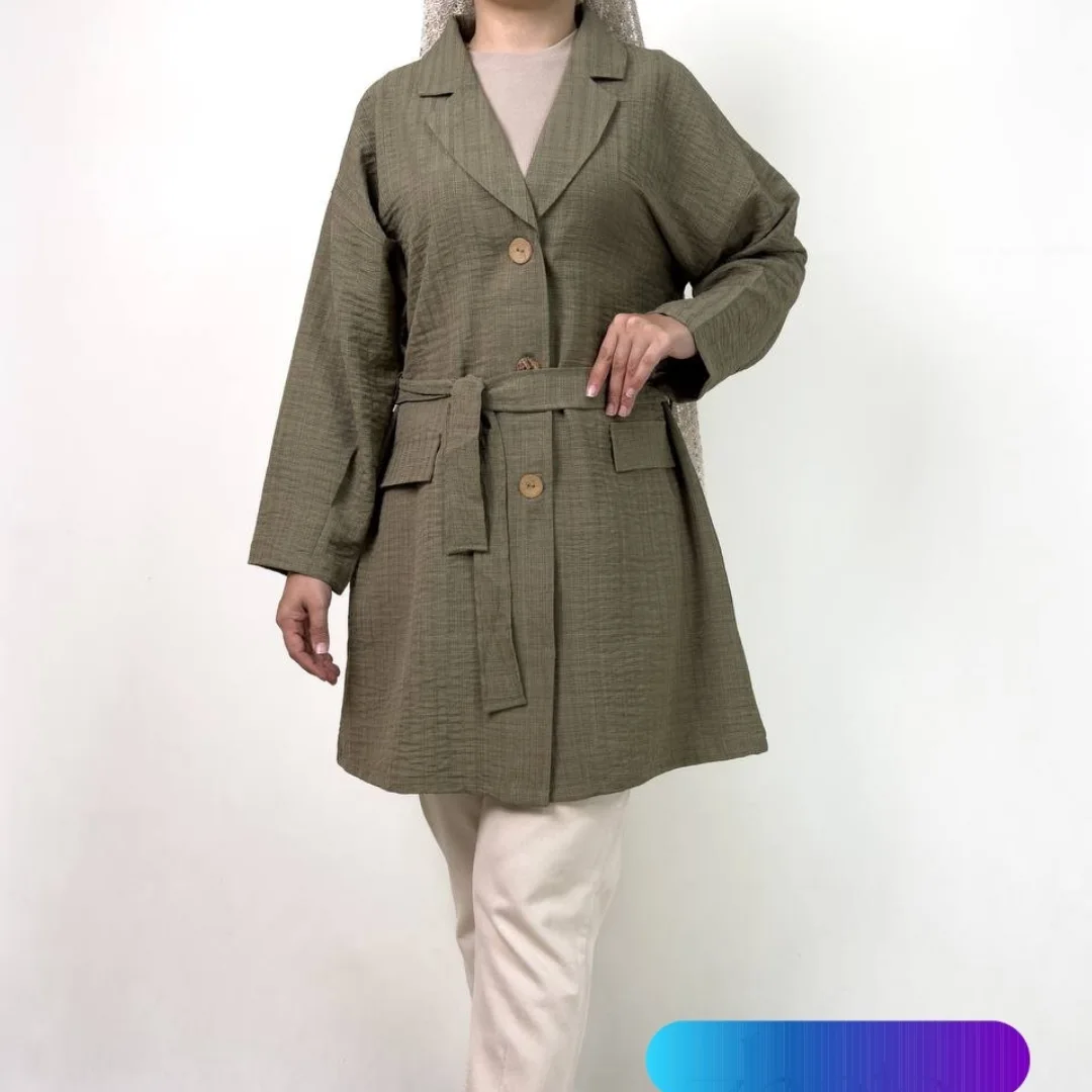 مانتو دخترانه بخیه دوزی خارجی فری سایز تا ۵۰