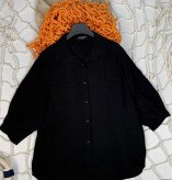 مانتو دخترانه نخ بابوس قد ۸۰ فری سایز تا ۴۶ فقط مشکی