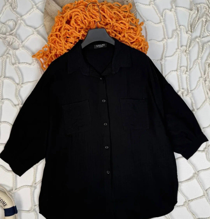 مانتو دخترانه نخ بابوس قد ۸۰ فری سایز تا ۴۶ فقط مشکی