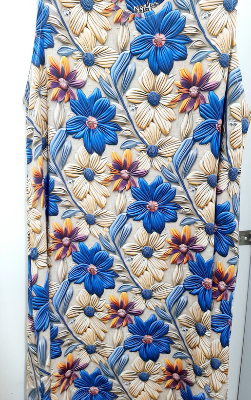سارافون دخترانه نخ تایلندی فری سایز تا ۴۸ گاها ۵۰ قد کار ۱۲۰ شش طرح جذاب چاپ دیجیتال ۲ سانت ابرفت از قد داره