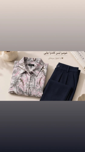 شومیز دخترانه باکسی لینن فری سایز تا ۴۶ چهار رنگ جذاب